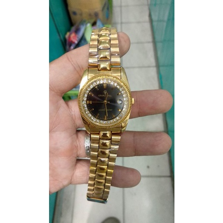 jam tangan Charlie jill quartz gold jam wanita