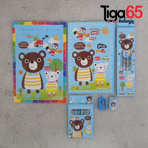 365 STATIONERY SET #40128 Buku &amp; Alat Tulis Anak / Karakter Fancy Gambar Lucu