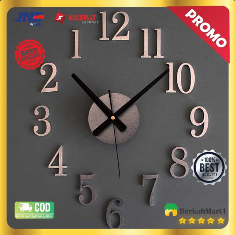 Jam Dinding DIY Wall Clock Creative Design 25cm - DIY-09