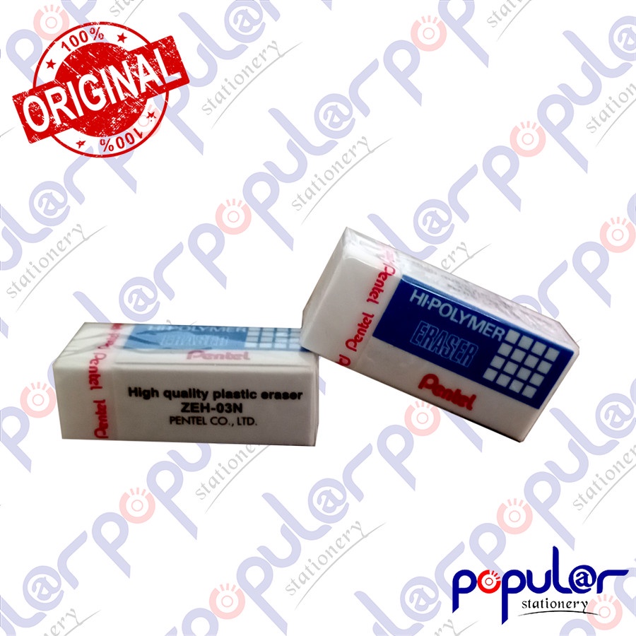 

Penghapus / Eraser Kecil Pentel Putih - Biru No. ZEH03