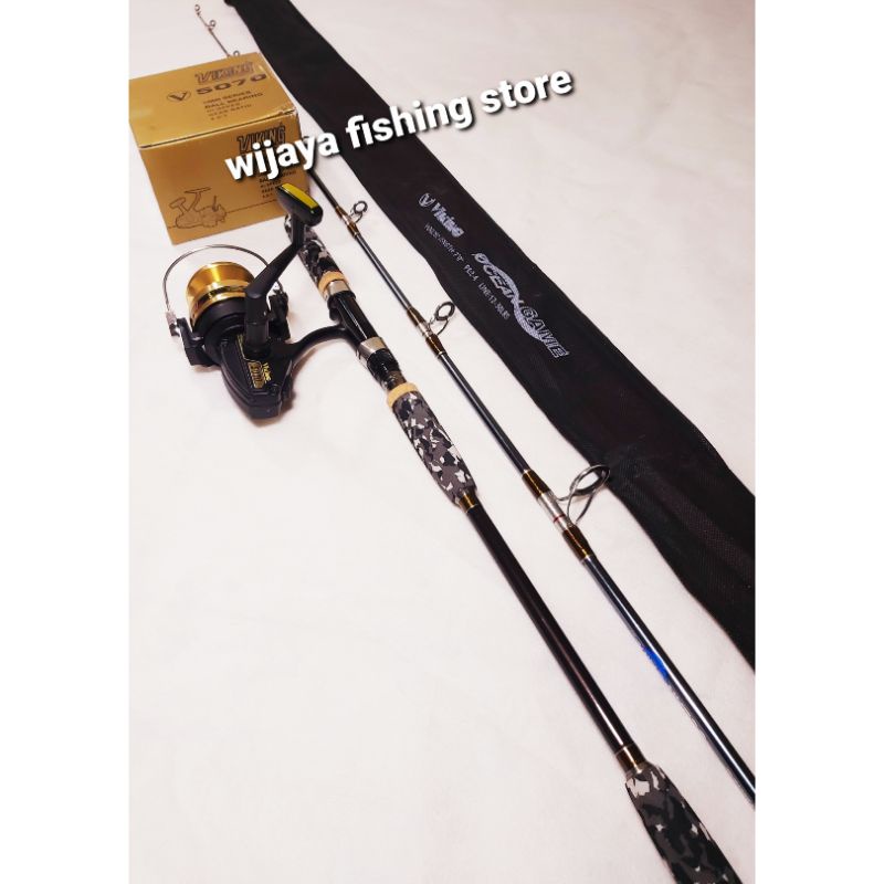 Set Joran Viking Ocean Game 180 dan Reel Viking 1 Ball Bearing