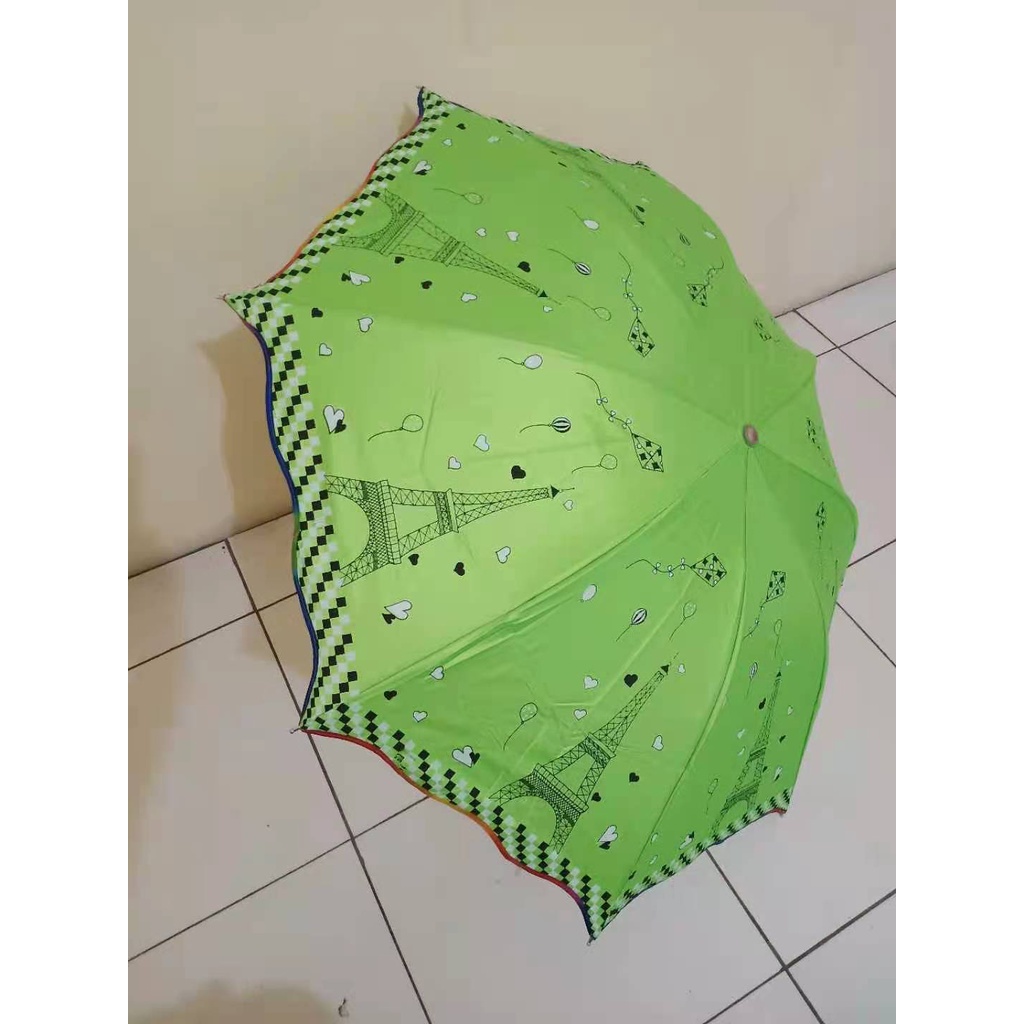 Payung Lipat 3 Motif PARIS MENARA EIFFEL Kuat Kokoh Trendy Anti Angin Nagoya NF 14