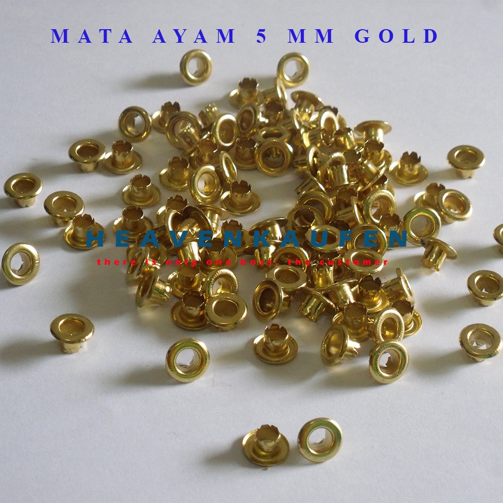 Mata Ayam 5 mm Gold/Emas Harga Per Pack isi 100 pcs