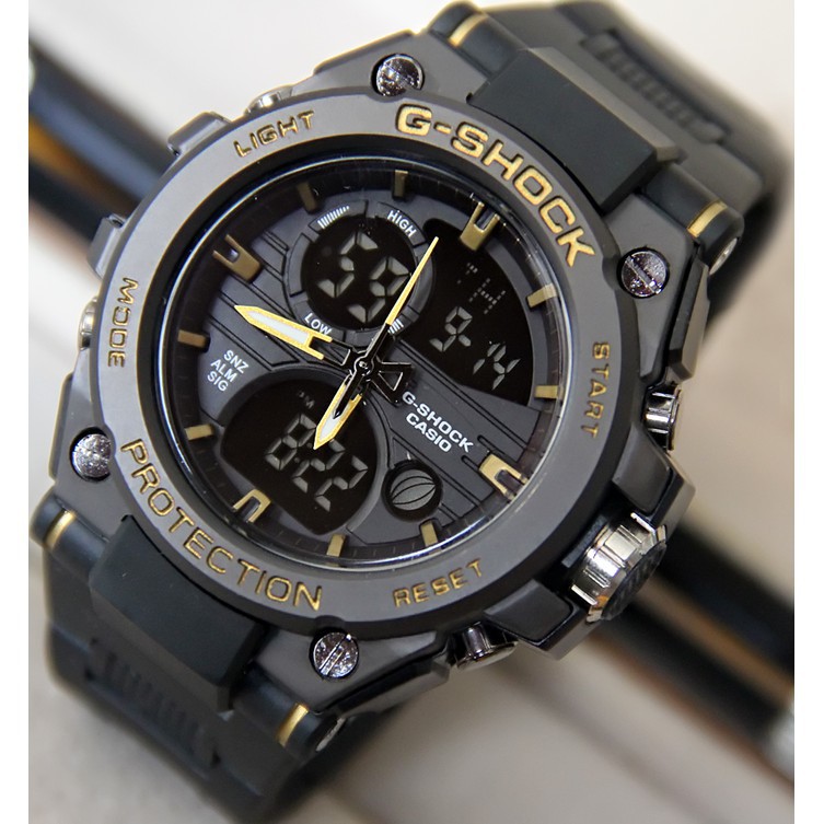 JAM TANGAN CASIO G SHOCK GST 8600 HITAM GOLD
