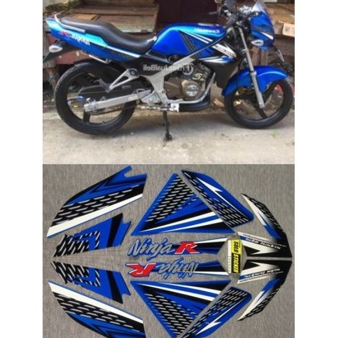 STIKER Striping NINJA R 2013 list standar ninja R 2014 biru