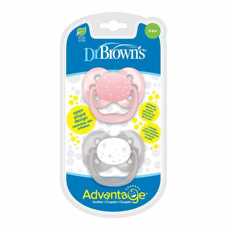 Dr.Brown's Advantage Pacifier 0-6m, 6-18m | Empeng Bayi