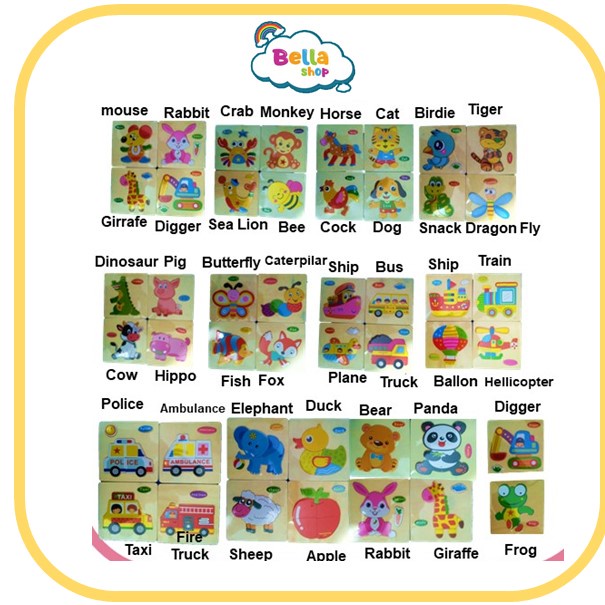 1ST STEP Puzzle Anak Mainan Puzzle Kayu Anak Puzzle Jigsaw Anak-BELLA SHOP