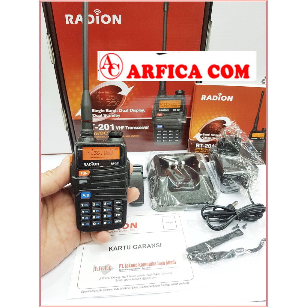 HT RADION RT201 RT-201 RT 201 VHF ORIGINAL GARANSI RESMI