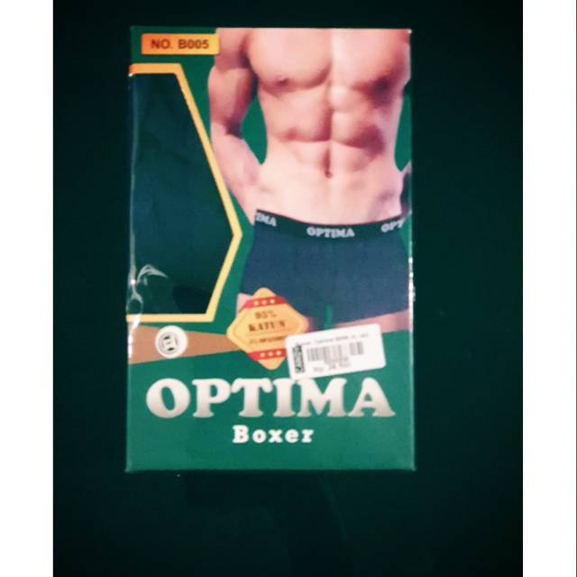 Boxer Optima B005 Celana Dalam Pria M/XL isi 2 Sempak Murah Lembut Halus