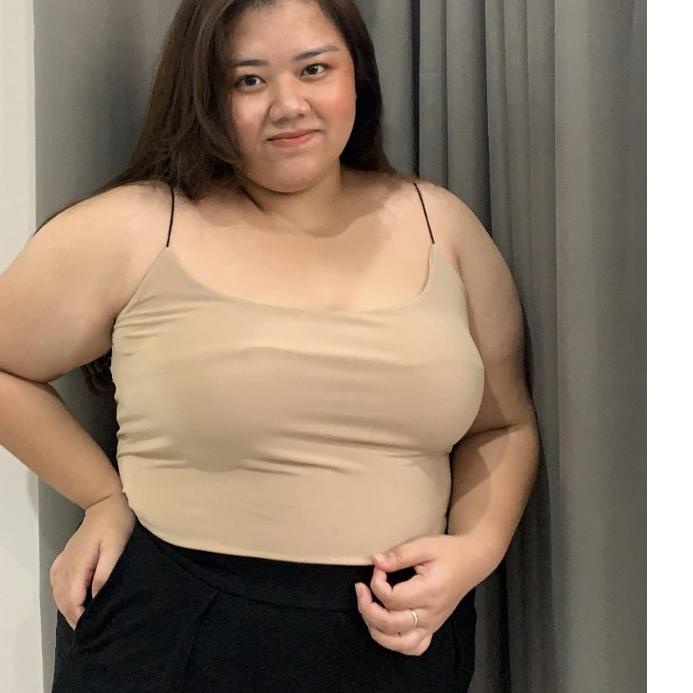 ❈ RUMI OVAL TANK TOP CROP BIG SIZE JUMBO ○