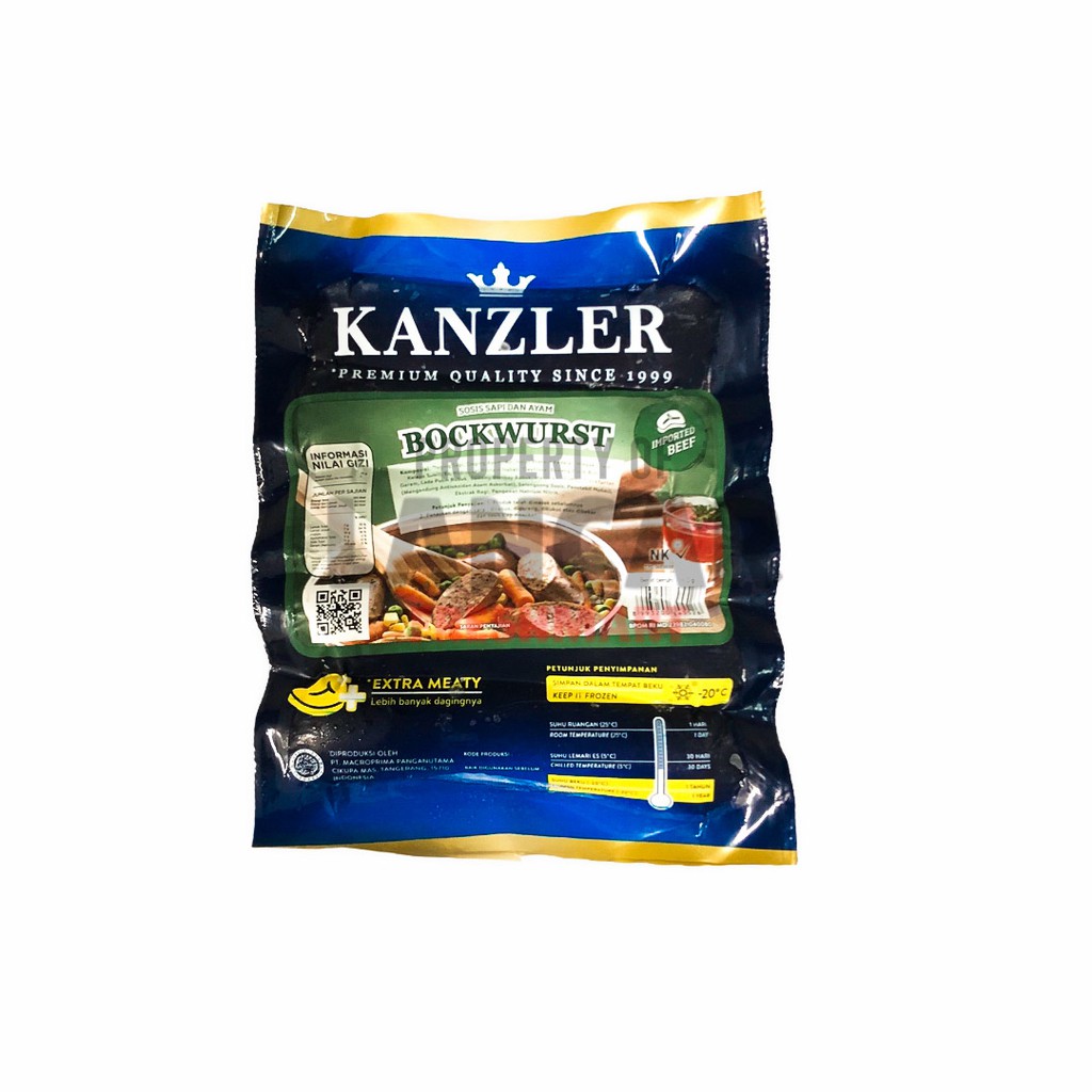 KANZLER BOCKWURST 360GR / SOSIS SAPI DAN AYAM 360GR