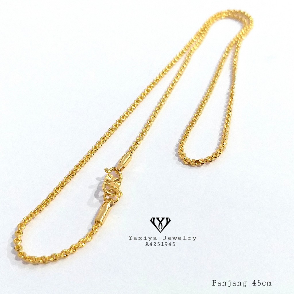 

Kalung Nuri Padat Lapis Emas Perhiasan Imitasi Yaxiya Jewelry 557