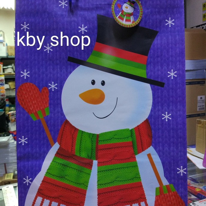 

Shopping Bag goodie paper bag natal Christmas Besar 30x40cm