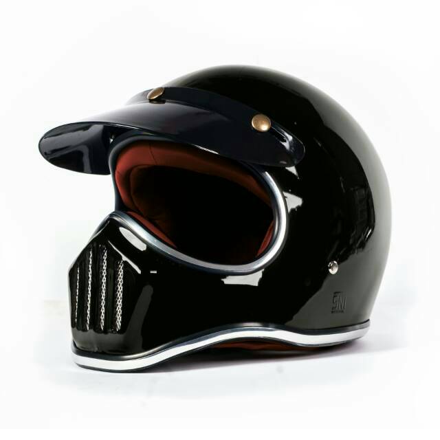 Helm Cakil  Motor Boulter Black Glossy