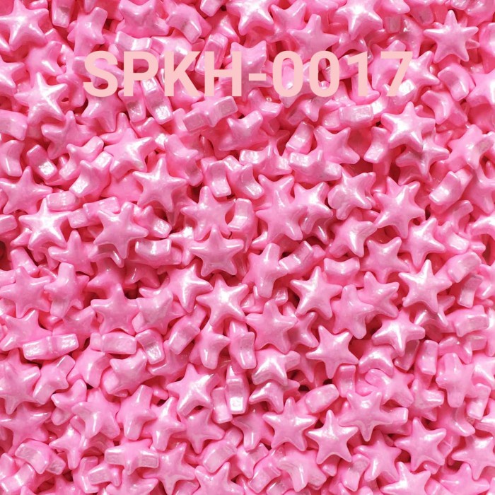 

SPKH-0017 SPRINKLES SPRINKLE SPRINKEL 500GR BINTANG PINK TERBARU