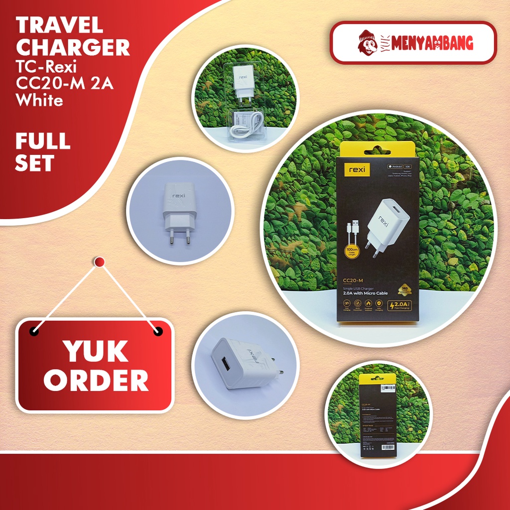 43065 | TC-Rexi CC20-M 2A White | Charger Rexi CC20-M 2A Single Output with Micro Cable