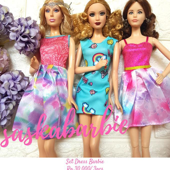 050 / Baju Barbie ( 3Dress ) / Barbie Doll / Boneka / Original Mattel