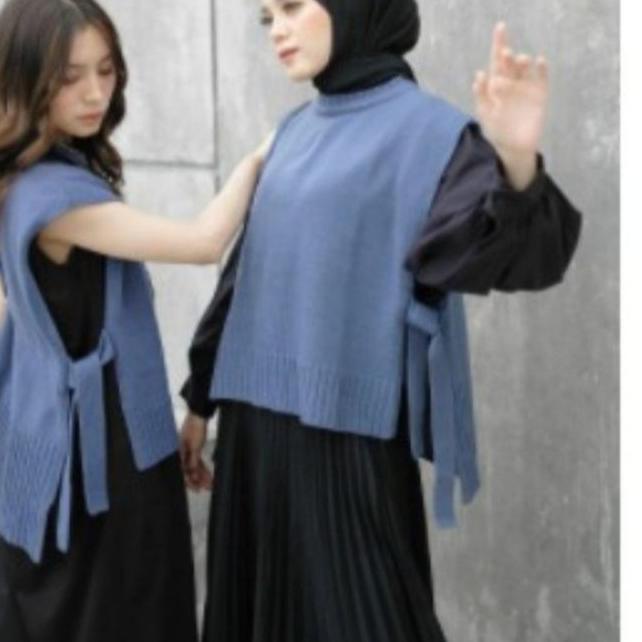 VEST ROMPI RAJUT TALI | ROMPI ANDIN | ROMPI RAJUT WANITA | ROMPI MUSLIMAH