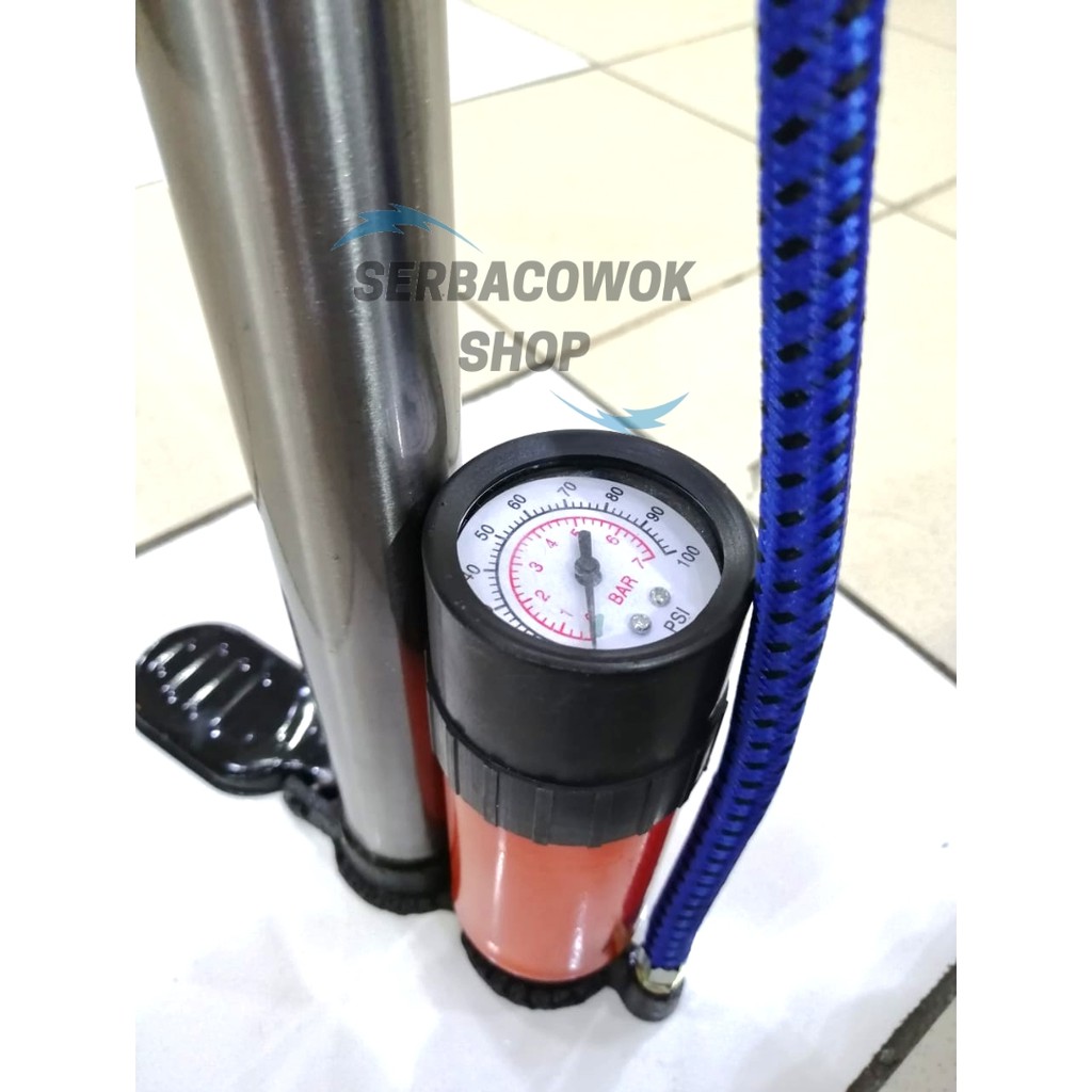 pompa tabung sepeda serba guna stainless Exotic - Atlantis termurah berkualitas