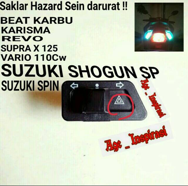 saklar hazard beat karbu / supra x 125 / karisma sepaket