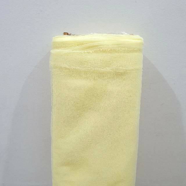 Kain Tile Tule Polos Halus Kuning Salem Orange