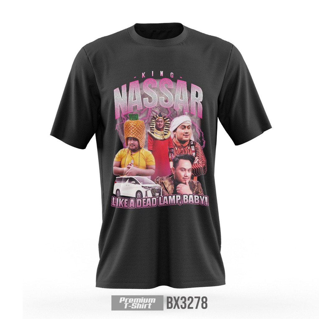 Kaos Baju Nassar - Penyanyi dangdut king nassar putih hitam XS - 6XL