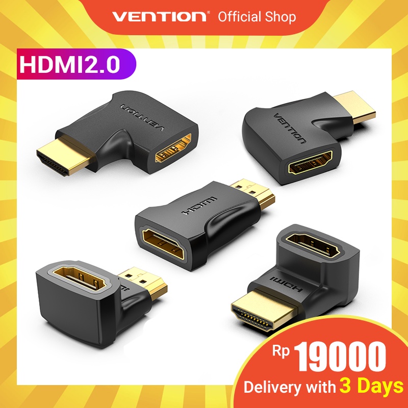 Vention Adaptor Hdmi 270 Derajat Male Ke Female 2.0 4k 2k 1080p