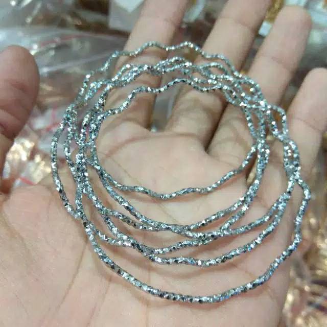 Fourfashion Gelang Kroncong Dewasa 1set 6pcs Gold Silver Xuping&quot;