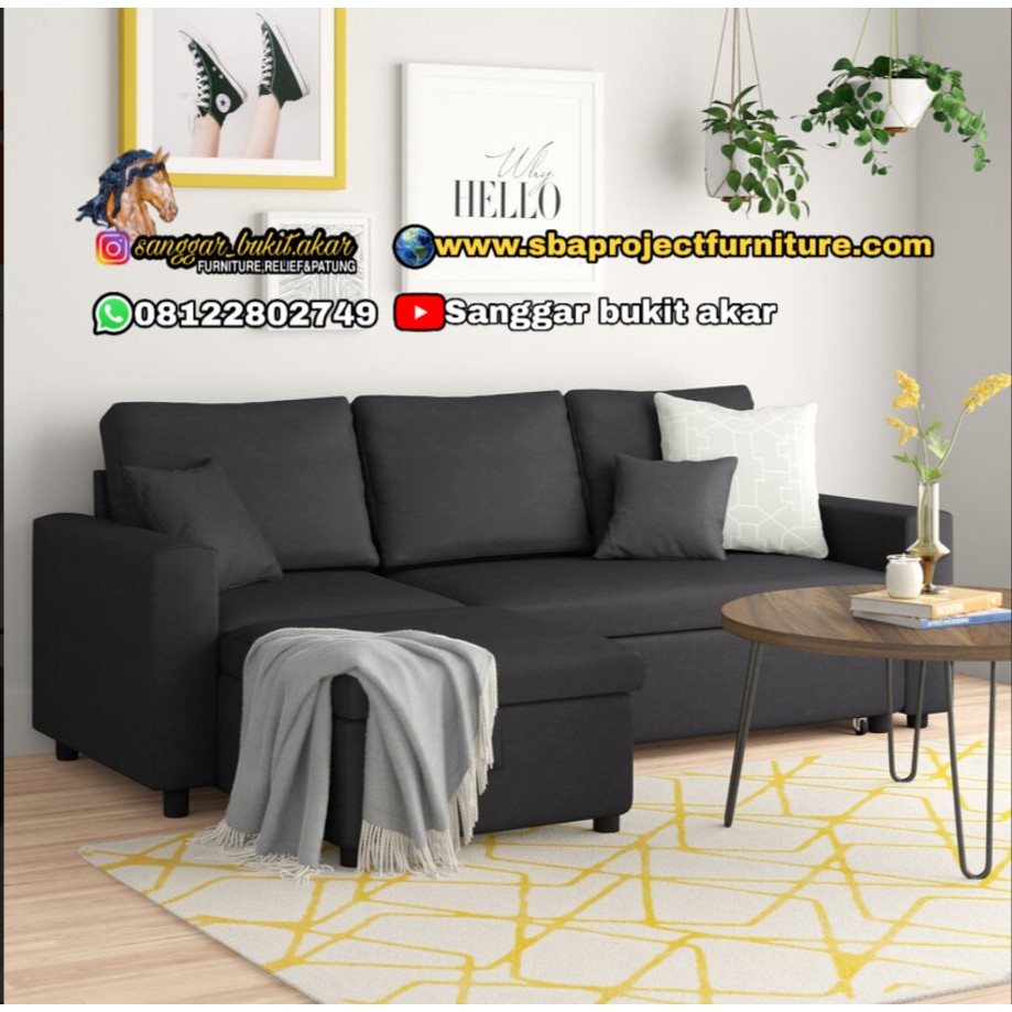 Kursi Sofa Sudut L Minimalis Vernita
