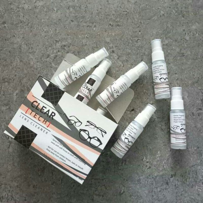 [ 1 BOX ] SEMPROTAN KACAMATA CLEAR TECH 30ML [ 1 Box = 12btl ]