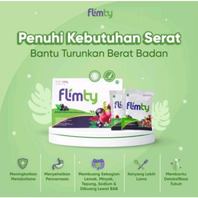 FLIMTY FIBER ORIGINAL PELANGSING DETOX 2 Box (32 Sachet) PAKET HEMAT !!