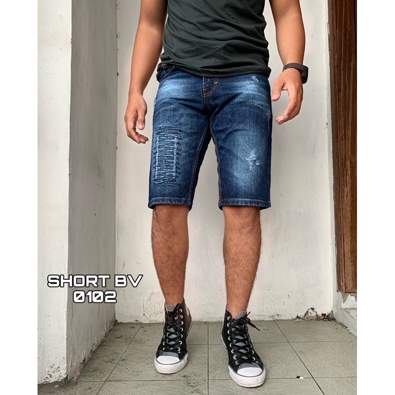 CELANA PENDEK JEANS SOBEK BLACK VIPER CELANA IMPORT SOBEK PRIA TERBARU TERMURAH KOREAN STYLE COD