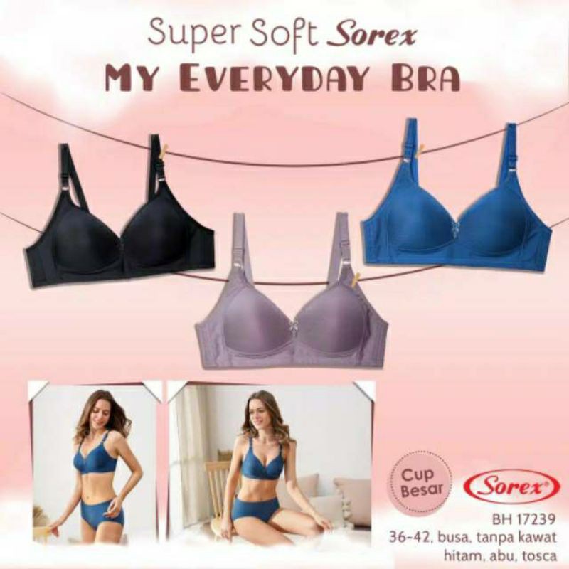 Bh Bra Sorex Busa Tanpa Kawat Super Soft 17238 17239