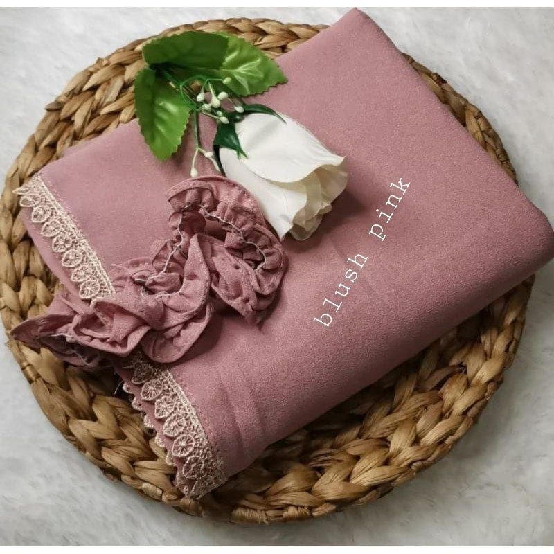 BERGO MARYAM RENDA TALI KARET-Blush pink
