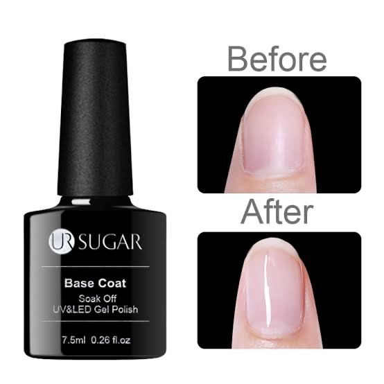 UR SUGAR top &amp; base coat uv led soak off gel polish top coat ur sugar Produk Good Quality