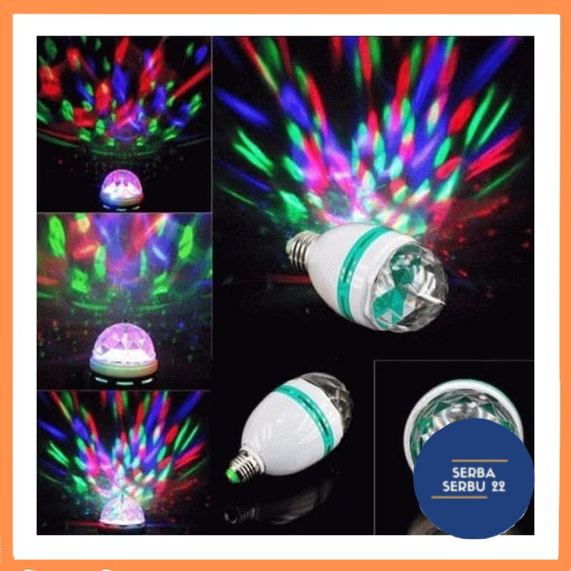 Lampu Disko Full Warna Led Putar Rainbow / lampu LED disco putar 360 Perlengkapan rumah Warna warni