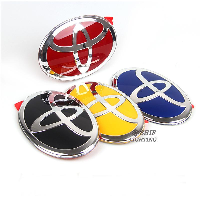 1pc Stiker Emblem Logo Toyota Corolla Camry Crown Prado Warna Merah