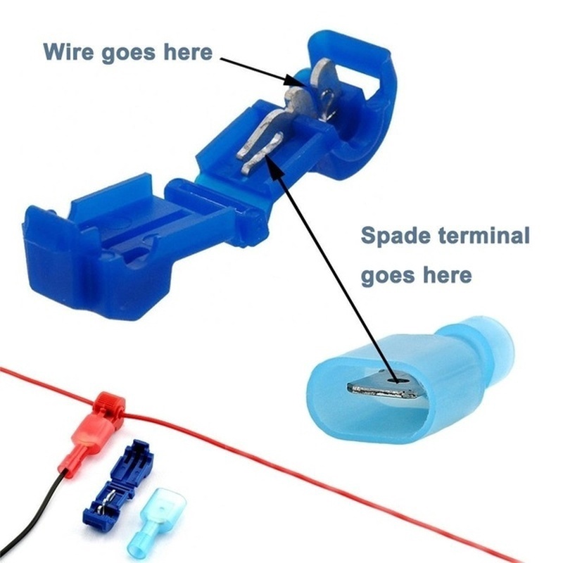 Terminal Garpu Sendiri Kawat Tipe T Kawat Listrik Quick Gripping For Soft Wire Insulated Male Connector Putus