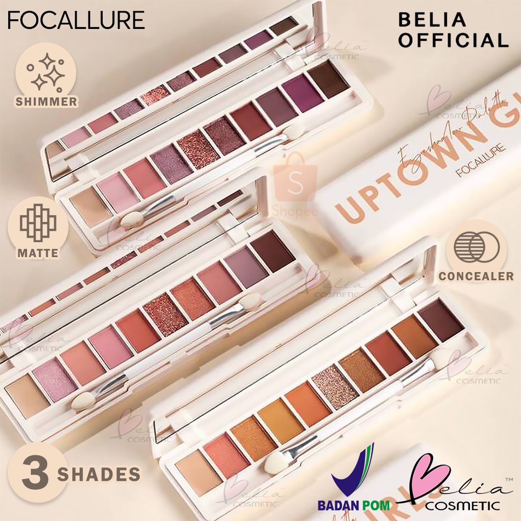 ❤ BELIA ❤ FOCALLURE Uptown Girls 10 Color Eyeshadow Palette FA158 | Tahan Lama | High Pigmented | BPOM