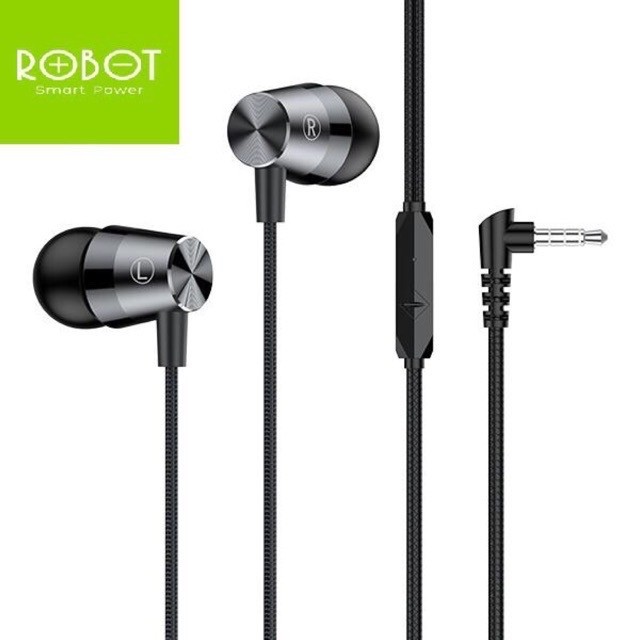 HEADSET EARPHONE ROBOT RE-101S 1.2M JACK 3.5MM