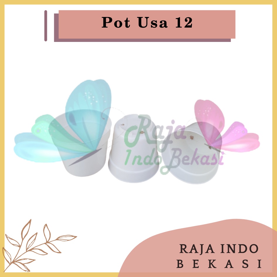 Pot Usa Eiffel 12 Putih Pot Plastik Mini Kaktus Murah Lucu - Pot 12 Cm Putih Tinggi - Pot Eiffel Eifel Efiel Effiel Tinggi 12