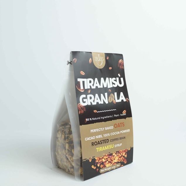 

Tiramisù Granola 230g | Chocolate Pops, Cocoa & Coffee | BOBS Crunchy and Healthy Granola