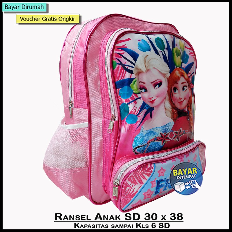 ~Tas Sekolah Fashion Unicorn Rainbow Ombre Kekinian Import Original Murah Elsa