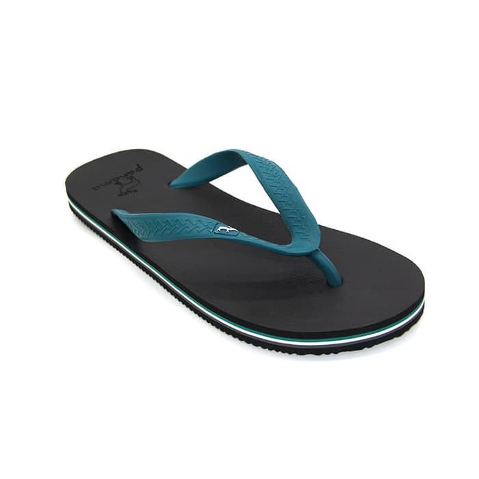 Sandal Panama Classic / Sendal Jepit Pria Hitam Hijau Tosca / Sandal Pantai M12