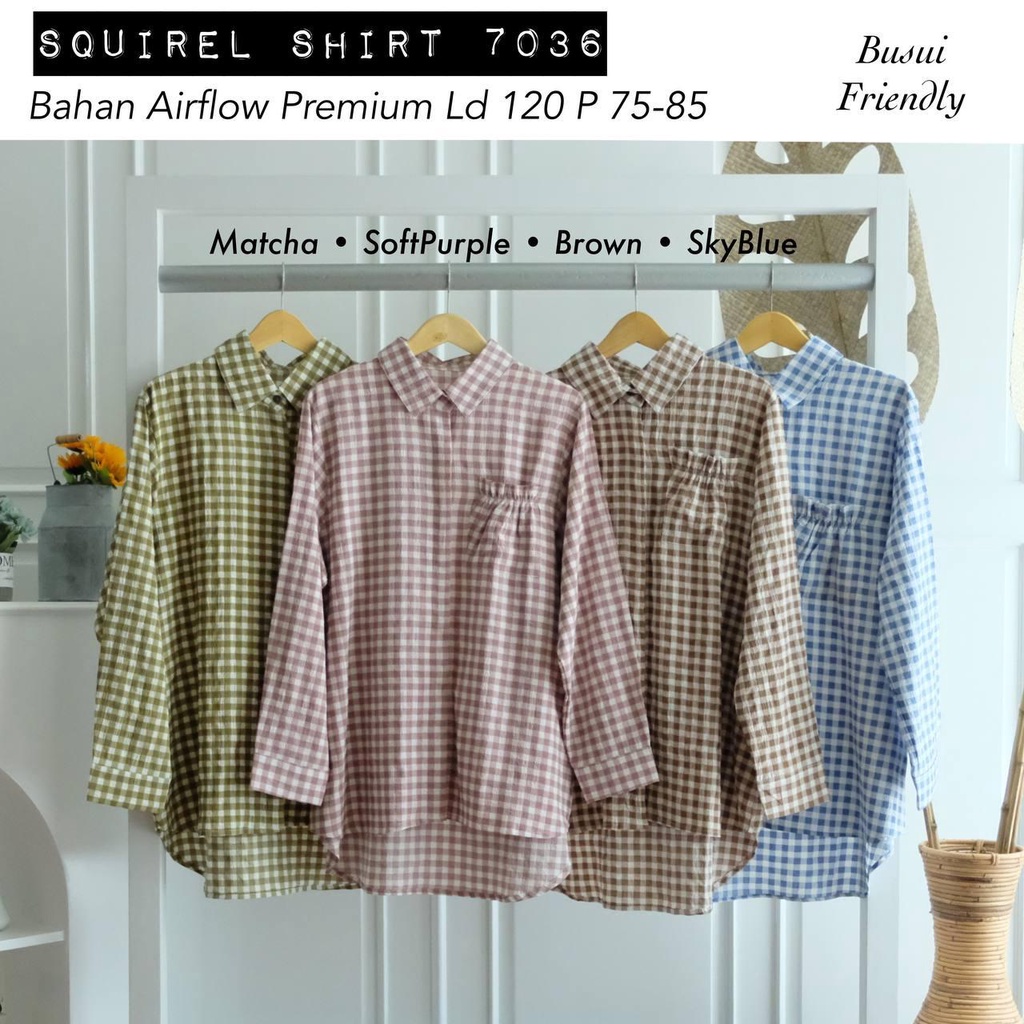 SQUIREL SHIRT / TOP / KEMEJA / ATASAN WANITA / ATASAN KERJA