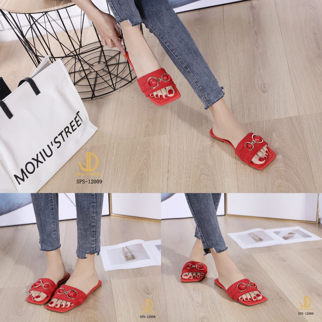 JOSE DAROCA Sandal Slipper Kulit Mix Suede # SPS-12009 # Original