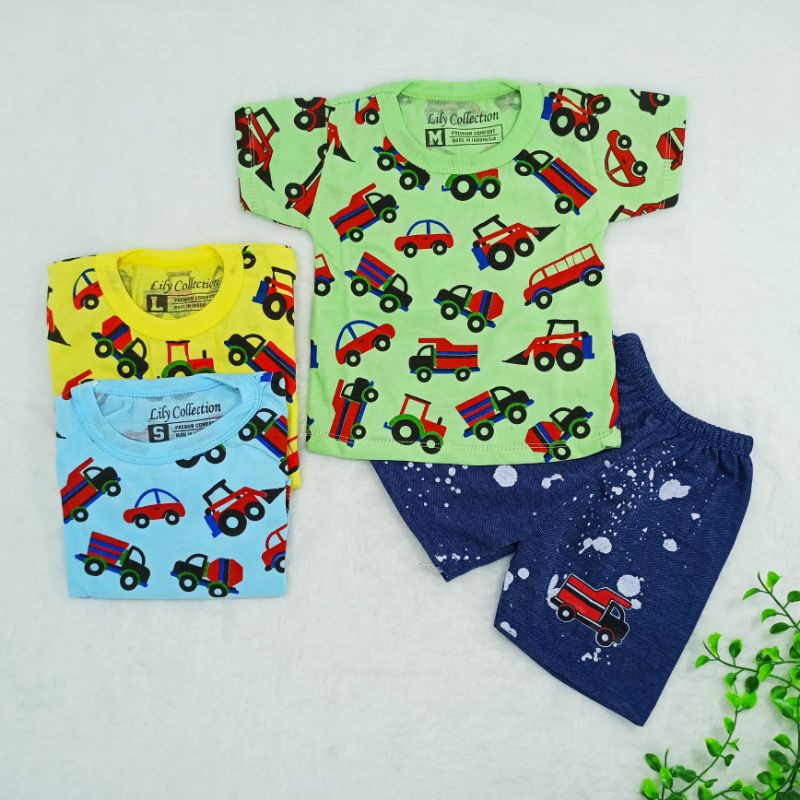 [Ss-4009] Setelan Anak Laki laki  size 0-18bulan / Baju Anak Model Terbaru / Baju Kaus Anak Cowok