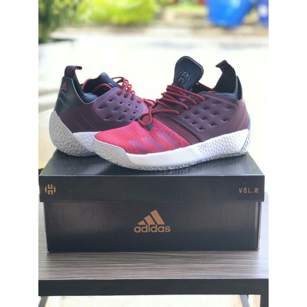 sepatu basket adidas james harden 2 ignite maroon  murah