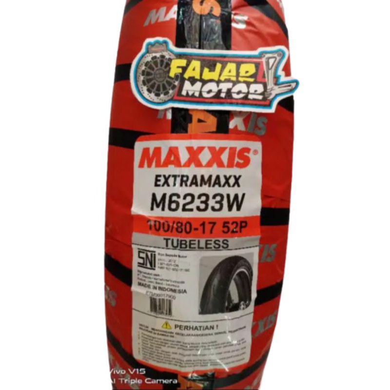 MAXXIS BAN LUAR TYPE EXTRAMAXX M6233W 100/80-17 TUBELESS