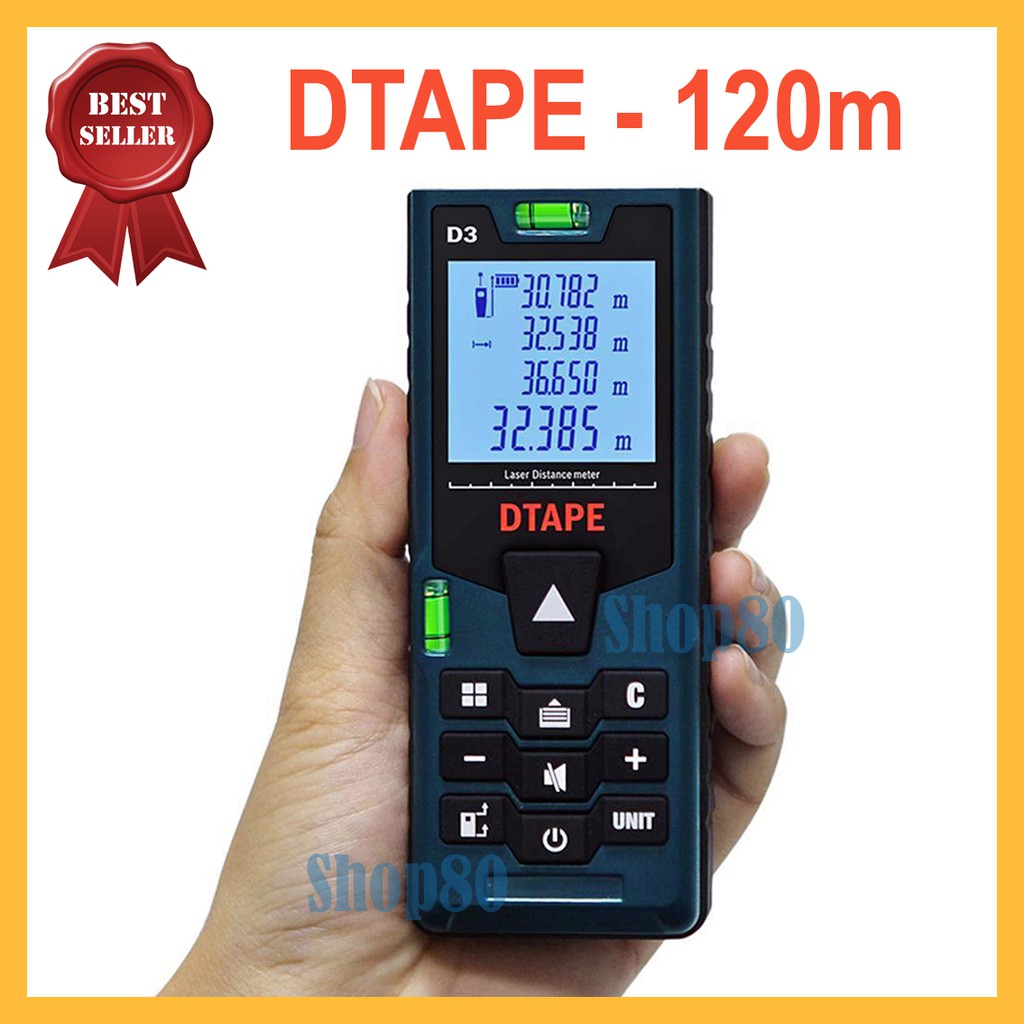 DTAPE Laser Distance Meter 40m 50m 120m Meteran Digital Alat Ukur Pengukur Jarak 40 50 120